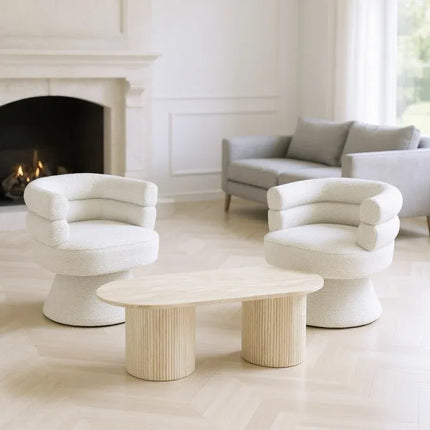 Elliot Swivel Chair - White