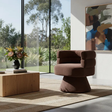 Elliot Swivel Chair - Burgundy