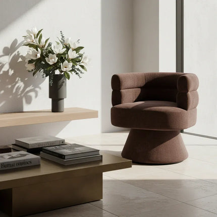 Elliot Swivel Chair - Burgundy