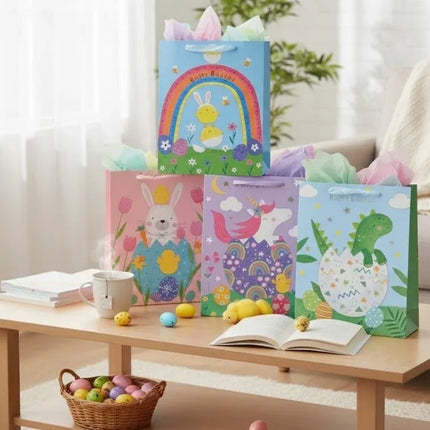 bulk 24 Easter Playmates Gift Bag Xlarge 4 Asst