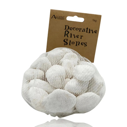 Bulk 15 White Stone Washed 2cm 1 Kg Bag Frosted