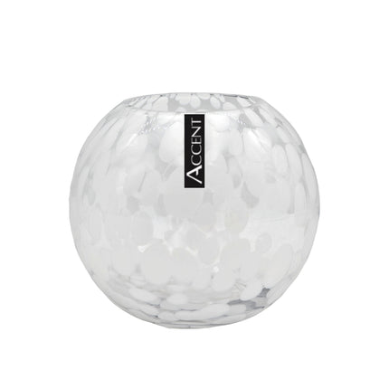 bulk 6 White Speckle Rose Bowl 16cm