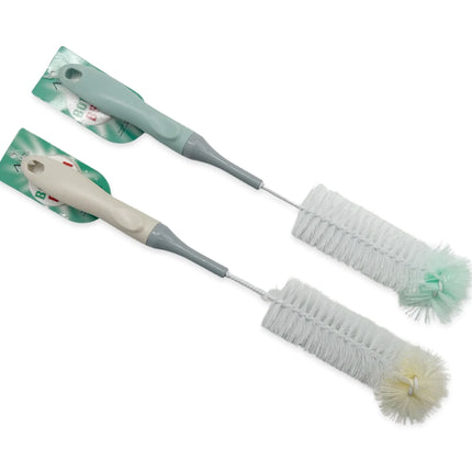 Bulk 24 Plastic Bottle Brush 6x6x39cm 2 Asst