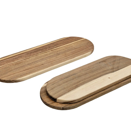 Bulk 8 Wooden Serving Board Oval 50x20x1.5cm