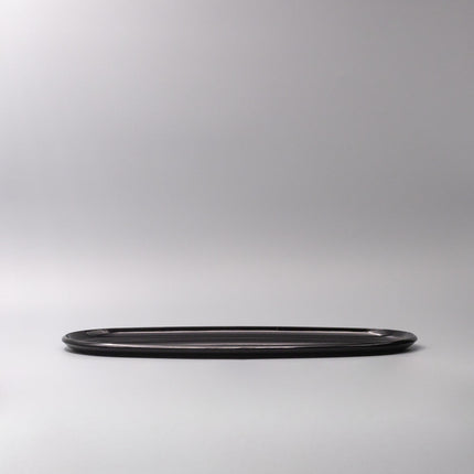 Platter Oval 42.5cm Black Lacquerware Glaze