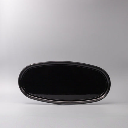 Platter Oval 42.5cm Black Lacquerware Glaze