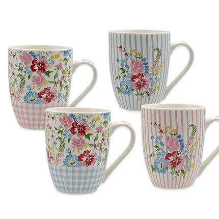 Bulk 24 Nanas Garden Mug New Bone China 340ml Asst Des