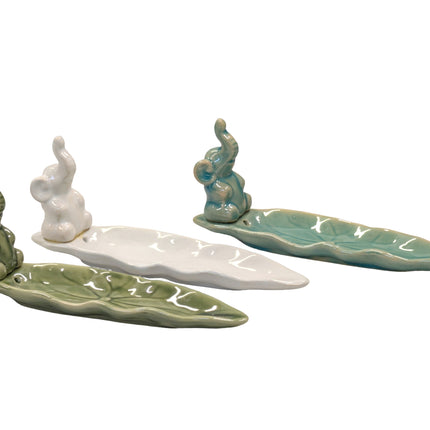 bulk 24 Ceramic Incense Holder Elphant 3 Asst 20cm