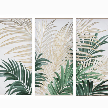 Bulk 3 Tropical Leaf Wallart 50x100cm 3 Asst