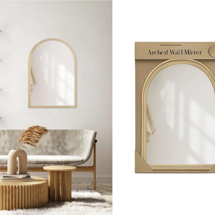 Bulk 2 Ps Arched Wall Mirror 60x90cm