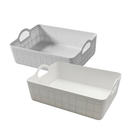 bulk 24 Rect Storage Basket w Handle Assort 210cm