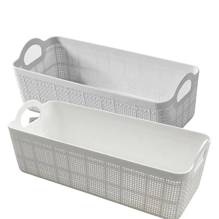 bulk 24 Rect Storage Basket w Handle Assort 26cm