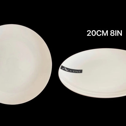bulk 24 White Fine Bone China Side Plate 8ln 20x2cm