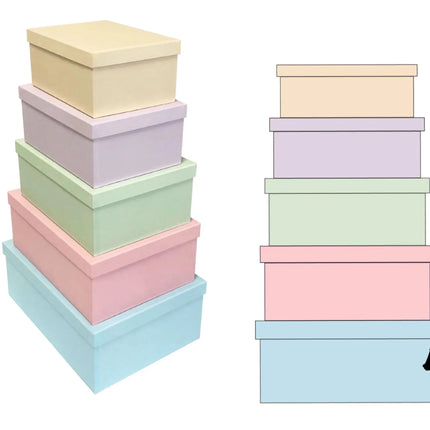 Bulk 2 Macaron Blue Gift Box Set 18 43x34x16cm