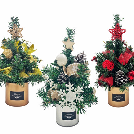 bulk 6 Decorative Xmas Tree Assort 30cm