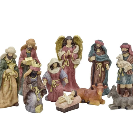 Bulk 2 Xmas Polyresin Nativity Set Of 10