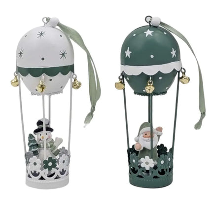 Bulk 12 Xmas Metal Air Balloon Hanger 6x5x16cm 2 Asst
