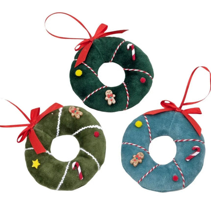 Bulk 24 Xmas Donut Hanging 11cm 3 Asst