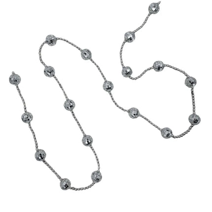 Bulk 12 Xmas Hanging Mirror Ball Garland 180cm