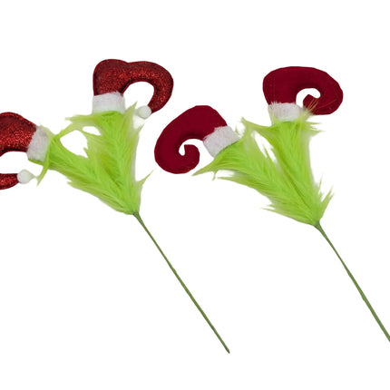 Bulk 24 Xmas Red Boot Pick 40cm 2 Asst