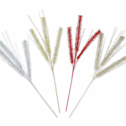 Bulk 24 Xmas Glitter Pick 79cm 4 Asst