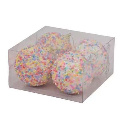 Bulk 12 Xmas Candycane Bauble pk4 8cm