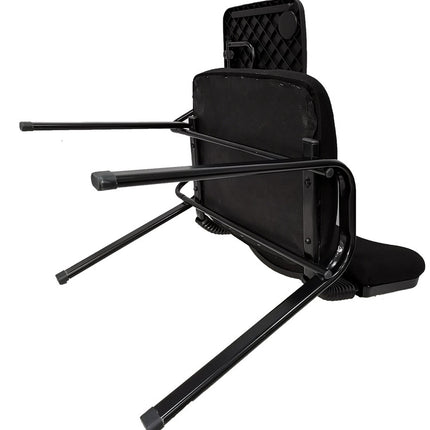 NNECN Lecture Chair with Table Top for Classroom Lecture Training Conference (Set of 6-Black)