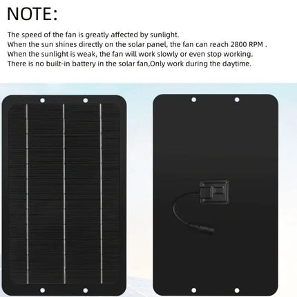 Solar-Powered Electric Ventilator - 10W/12V Dual Fan Pack