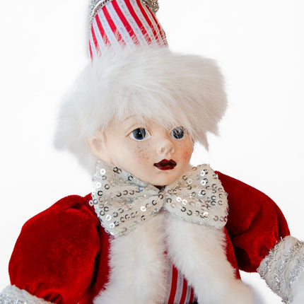 LUXURY ELF ON BALL TABLE DECORATION 40CM