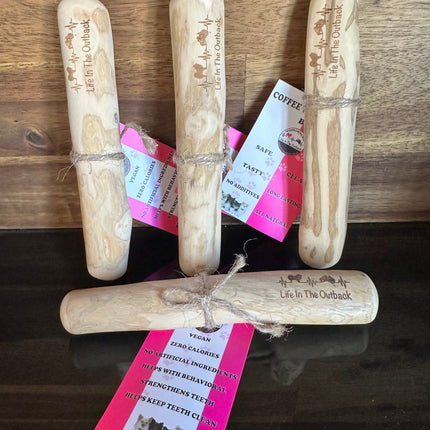 1x Life in the outback COFFEE WOOD CHEWS - X-Large
