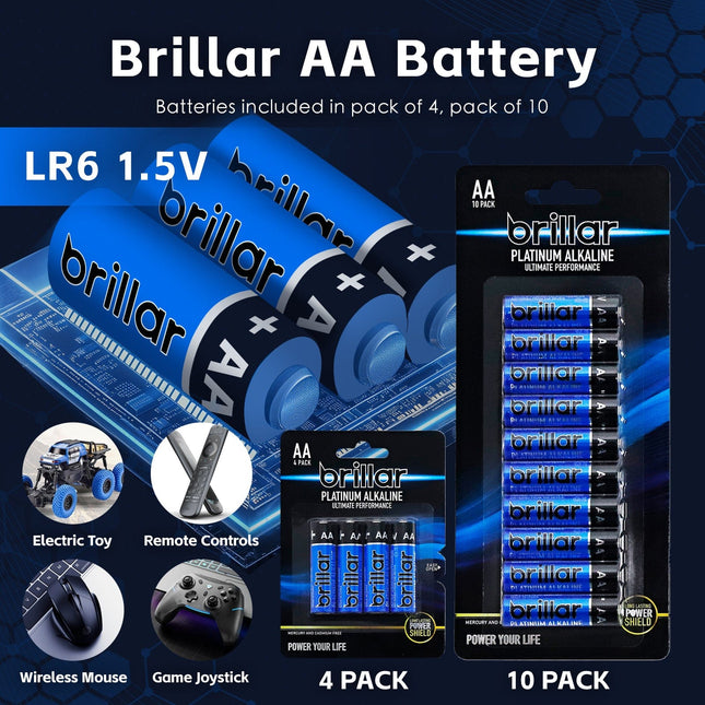 48 Pcs Brillar AA Platinum Alkaline Batteries