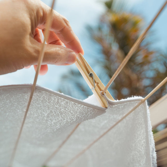 100 Pcs Eco Bamboo Clothes Pegs