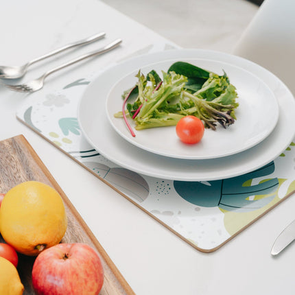 8 Pcs Clevinger  MDF Placemats and Coasters Monstera