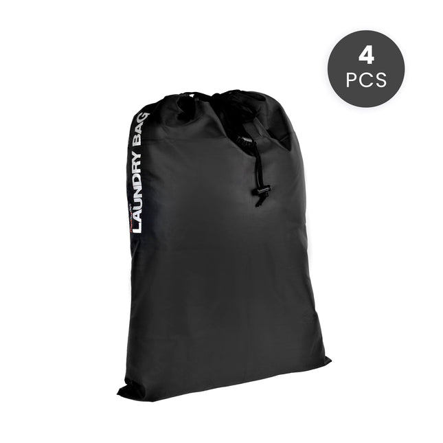 4 Pcs Travel Laundry Bag Drawstring Water Resistant Sports Gym Clothes Organiser - 4