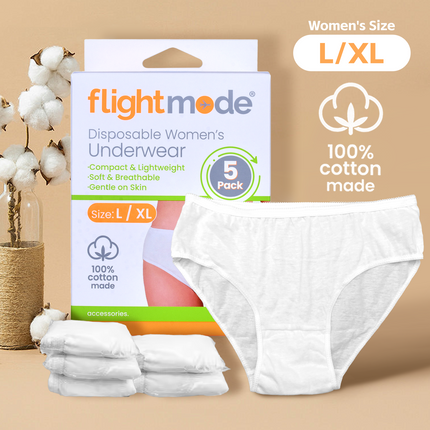 5 Pcs Women's Disposable Underware -L/XL