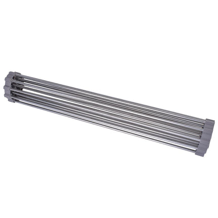 Silver Over Sink Draining Rack with Anti-Slip Grips