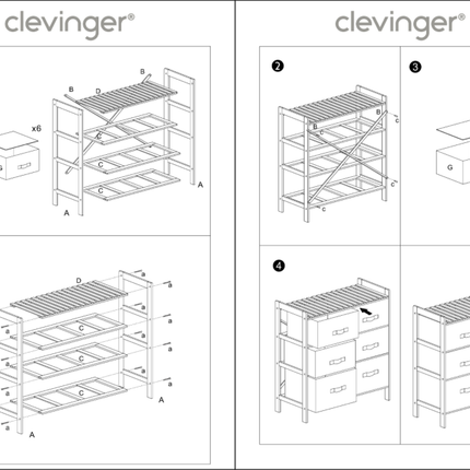 6 Drawer Bamboo Storage Chest