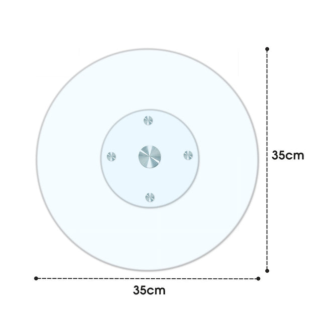 Tempered Glass Lazy Susan 35cm