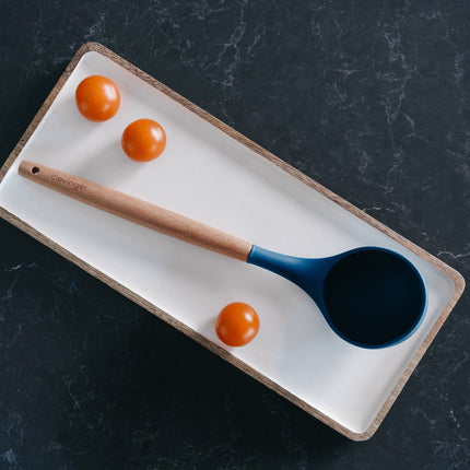 Beechwood & silicone ladle navy