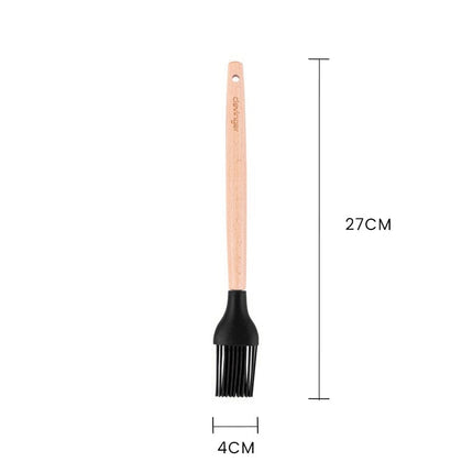 Beechwood & silicone basting brush charcoal