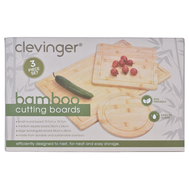 3 Pcs Bamboo Cutting Board