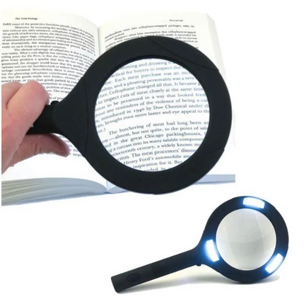 LED Magnifying Glass with COB Light-250 Lumens Glass Lens Ergonomic Handle