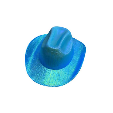 Holographic Cowboy Party Hat (Adult Size) - Green