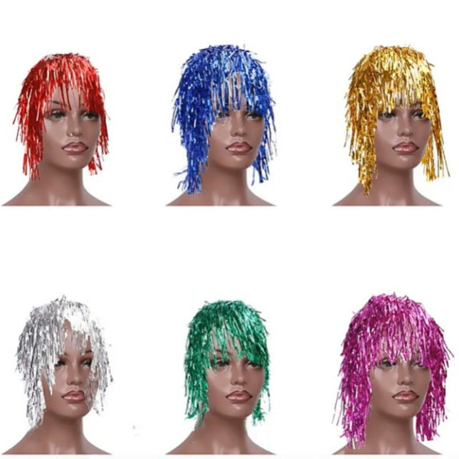 Party tinsel wig-assorted colour - Multi-colour