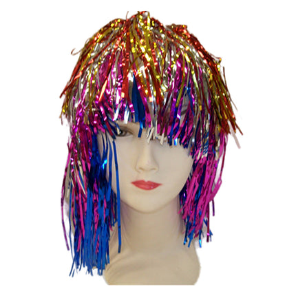 Party tinsel wig-assorted colour - Silver
