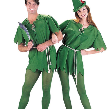 Peter Pan Fancy Dress Up Party Costume Elf Robin Hood Peter Pan Adult Unisex