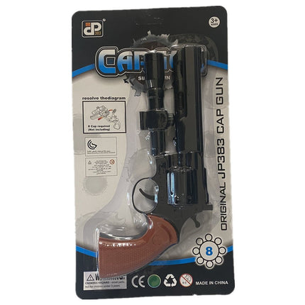 8 shots toy cap gun with 144 free caps Large JP383 Black