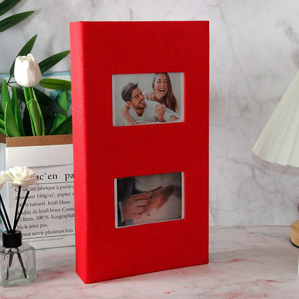 Photo album with luxurious cover Assorted colours Large 300 PCs 6 Inch - Black