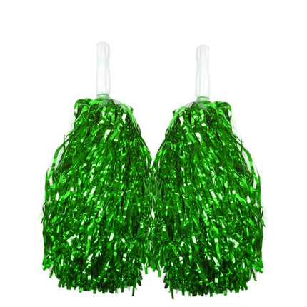 4 Sets/8pcs Metallic Team Girls' Cheerleading Dance Party Dress Pom Poms Pompoms - Blue
