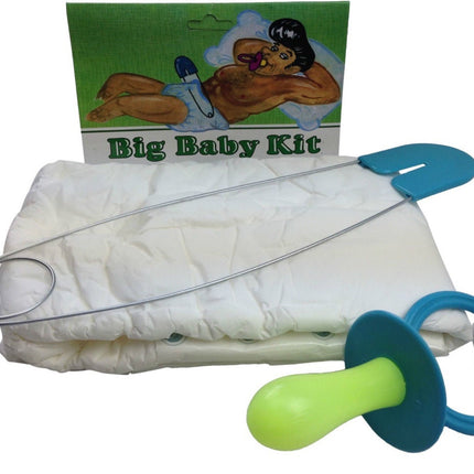 Fancy Dress Big Giant Diaper Dummy Nappy Jumbo Pin ADULT BABY COSTUME